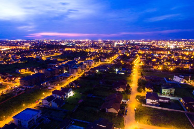 timisoara lumina noapte strazi