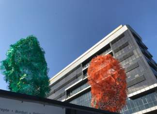 Instalart/ Sculptura/ 000 s-a mutat în parcarea de la Direcția Finanțelor Publice Timișoara