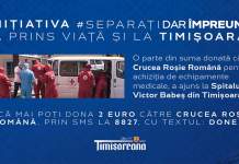 Primele materiale achiziționate din donația făcută de Timișoreana către Crucea Roșie Română au ajuns la Spitalul „Dr.Victor Babeș” Timișoara
