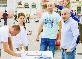 Cristi Brâncovan are nevoie de semnăturile timișorenilor pentru a candida. Îl găsești azi în Piața Operei