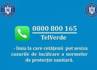 Reclamă la 0800 800 165 încălcarea normelor de protecție sanitară