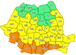 Avertizare meteo – cod galben și portocaliu în județele din Banat