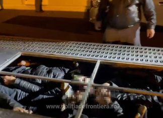 10 sirieni ascunși într-o platformă auto au încercat să treacă frontiera la Nădlac