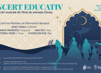 Muzică din filmele de animație Disney la Filarmonica Banatul
