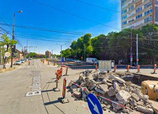 Se revine la traficul semaforizat în intersecția Bld. Cetății/Gh. Lazăr