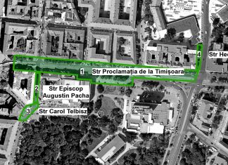 Proiect PMT : noi străzi pietonale și spații verzi în zona centrală și revitalizarea pentru HoReCa a spațiului dintre Ceasul Floral și Piața Sf. Gheorghe