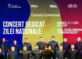 Concert dedicat Zile Naționale a României pe scena Teatrului Municipal „Traian Grozăvescu” din Lugoj. Intrarea este gratuită