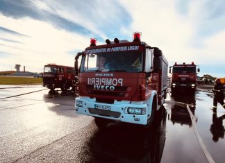 Simularea unui atentat cu bombă și testarea modului de intervenție a autorităților la Aeroportul Internațional Timișoara (foto)