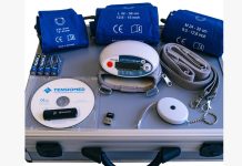 Aparatul care măsoară vârsta arterelor la Spitalul CF Timișoara. O investigație de câteva minute îți poate arăta cât de mare este riscul de AVC sau infarct miocardic