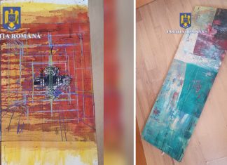 Nouă tablouri în valoare de 320.000 euro, furate din Austria – confiscate de polițiști în Timiș și Caraș-Severin într-o amplă operațiune de percheziții domiciliare