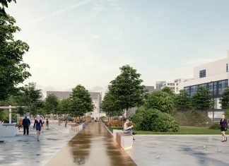 Reamenajare urbană propusă de PMT în zona centrală a Timișoarei : piațetă nouă, statie de tren urban, bazin de înot, minisală polivalentă și parcare supraterană etajată. Primăria Timișoara consultă cetățenii pentru primul plan urbanistic elaborat de administrație în ultimii 8 ani: PUZ Oituz.