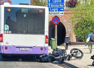Accident rutier : cum a ajuns un motociclist sub autobuzul STPT la Bastionul din Timișoara?