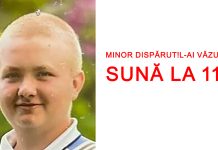 Minor dispărut! L-ai văzut? Sună la 112!