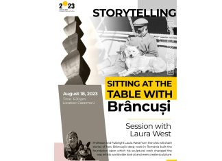 Brâncuși se așază la masă, în Cazarma U Timișoara