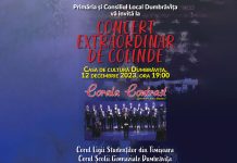 Concert de colinde marți seară la Dumbrăvița
