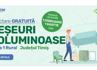 Prima campanie trimestrială din anul 2024 de colectare gratuită a deșeurilor VOLUMINOASE din Zona 1 rural a județului Timiș