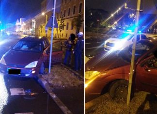 Campion la inteligență – șofer depistat de polițiștii locali în timp ce încerca să se deplaseze de la o petrecere, cu roata ruptă la mașină