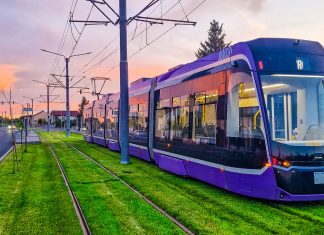 Tramvaiul 5 din nou pe traseu, pe linie dublă, pe Bogdăneștilor