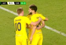 Sfârșit de drum european pentru Corvinul Hunedoara, după înfrângerea cu 6-1 (8-2 general) în deplasarea din Astana (video)