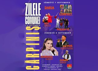 Concurs gastronomic, dansuri tradiționale și concerte cu Georgiana Lobont, Compact și Box Office la Zilele Comunei Cărpiniș. Vezi programul complet