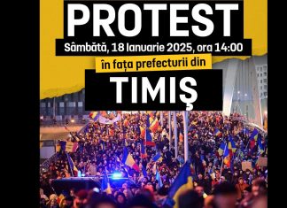 AUR Timiș organizează sâmbătă un protest în fața Prefecturii: „românii sunt nemultumiți că li s-a furat votul”