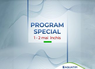 Casieriile Aquatim au program special cu publicul în zilele de 1 și 2 mai