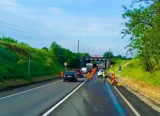 Trafic cu semafoare pe DN 69 Timișoara – Arad: lucrări la pasajul de cale ferată Șagu