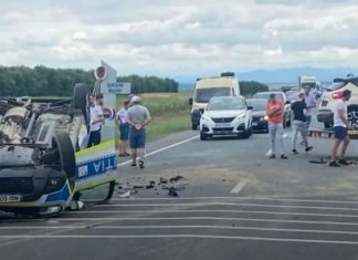 Accident rutier grav pe DN6, în județul Timiș: Trei răniți, printre care doi polițiști