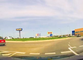 Imagini virale din Timișoara: o șoferiță a intrat greșit în sensul giratoriu de la IKEA. Reacția Poliției