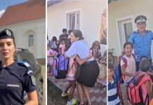 Polițiștii, jandarmii și pompierii au adus speranță copiilor din Pesac prin campania „Back to School for All Kids”