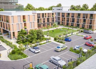 Inaugurarea șantierului pentru construcția celor două cămine studențești ale Universității de Vest din Timișoara, investiții ale Guvernului României, realizate de compania CONCELEX în localitatea Ghiroda