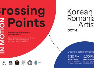 Facultatea de Arte și Design, în parteneriat cu Galeria Helios, propun comunității locale expoziția internațională „Dialogue in Motion – Crossing Points 2025. Romanian & Korean Artists”, un amplu eveniment artistic care reunește lucrările a 80 de artiști români și coreeni