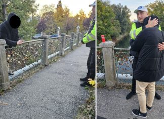 Gest de eroism la Timișoara: polițiștii locali au salvat un tânăr de pe podul cu lacăte