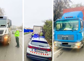 Zeci de amenzi pentru camioane în Timișoara: șoferii au ignorat restricțiile de tonaj (foto)