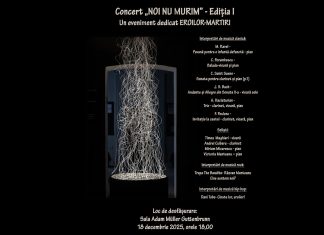Concert comemorativ: „Noi nu murim”, omagiu Eroilor-Martiri. Intrarea gratuită
