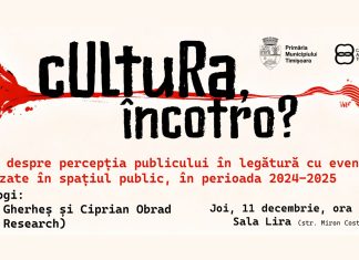 Timișorenii și cultura orașului: concluziile cercetărilor sociologice realizate în 2024–2025, prezentate la Sala Lira