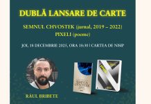 Dublă lansare de carte la Timișoara: Raul Bribete își prezintă volumele „Semnul Chvostek” și „Pixeli”