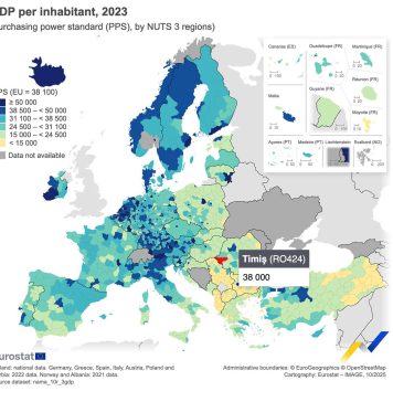 Timișoara, pol economic regional: aproape de media UE la PIB pe locuitor