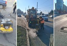 Primăria Timișoara a început reparațiile provizorii ale drumurilor afectate de iarnă, anunță viceprimarul Lațcău (galerie foto)