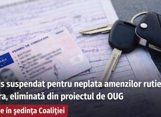 Șoferii nu vor rămâne fără permis pentru amenzi neachitate. Decizie luată în ședința Coaliției