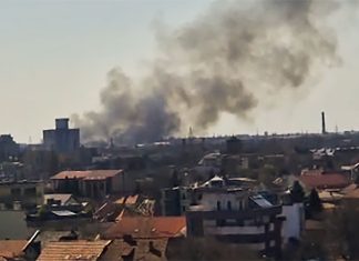 Intervenție ISU Timiș în Freidorf: incendiu de lăstăriș și deșeuri pe o baltă (video)