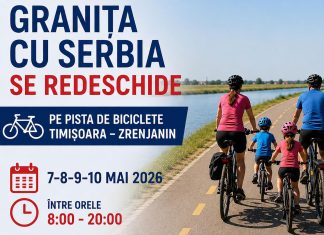 S-a redeschis punctul de frontieră de pe pista de biciclete Timișoara – Zrenjanin