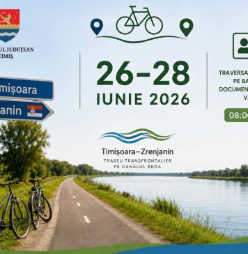 Weekend pe Canalul Bega: frontiera cu Serbia poate fi traversată pe bicicletă