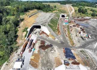 Progrese importante pe șantierul A1 Margina – Holdea. Tunelul 1 a depășit 90% execuție