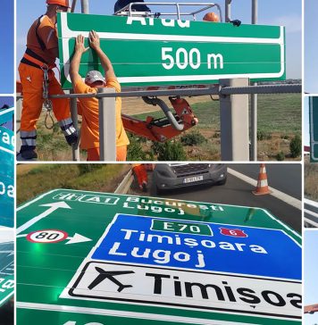 DRDP Timișoara modernizează semnalizarea rutieră de pe autostrada A1